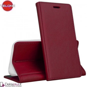 Telone dirbtinos odos atverčiamas dėklas - bordo spalvos (telefonams Huawei Nova 10) Telone dirbtinos odos atverčiamas dėklas - bordo spalvos (telefonams Huawei Nova 10)